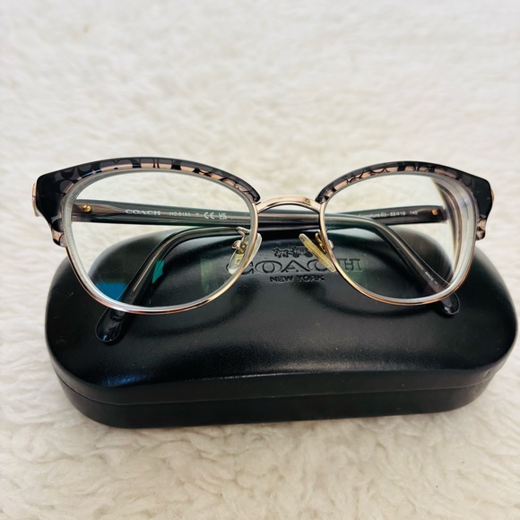 Coach 5710 Shiny Rose Gold Grey C Signature HC 9199 Glasses Frame Only w/case - Picture 1 of 16